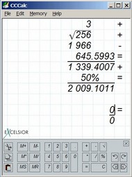 CCCalc screenshot